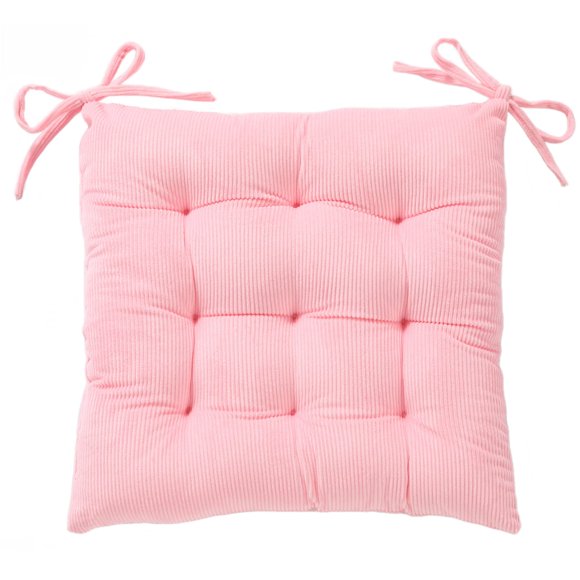 Cojín HLOVME de pana rosa de 40 cm con lazos