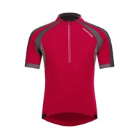 Andesland - Polera Tricota Lisa Manga Corta Medio Cierre Hombre