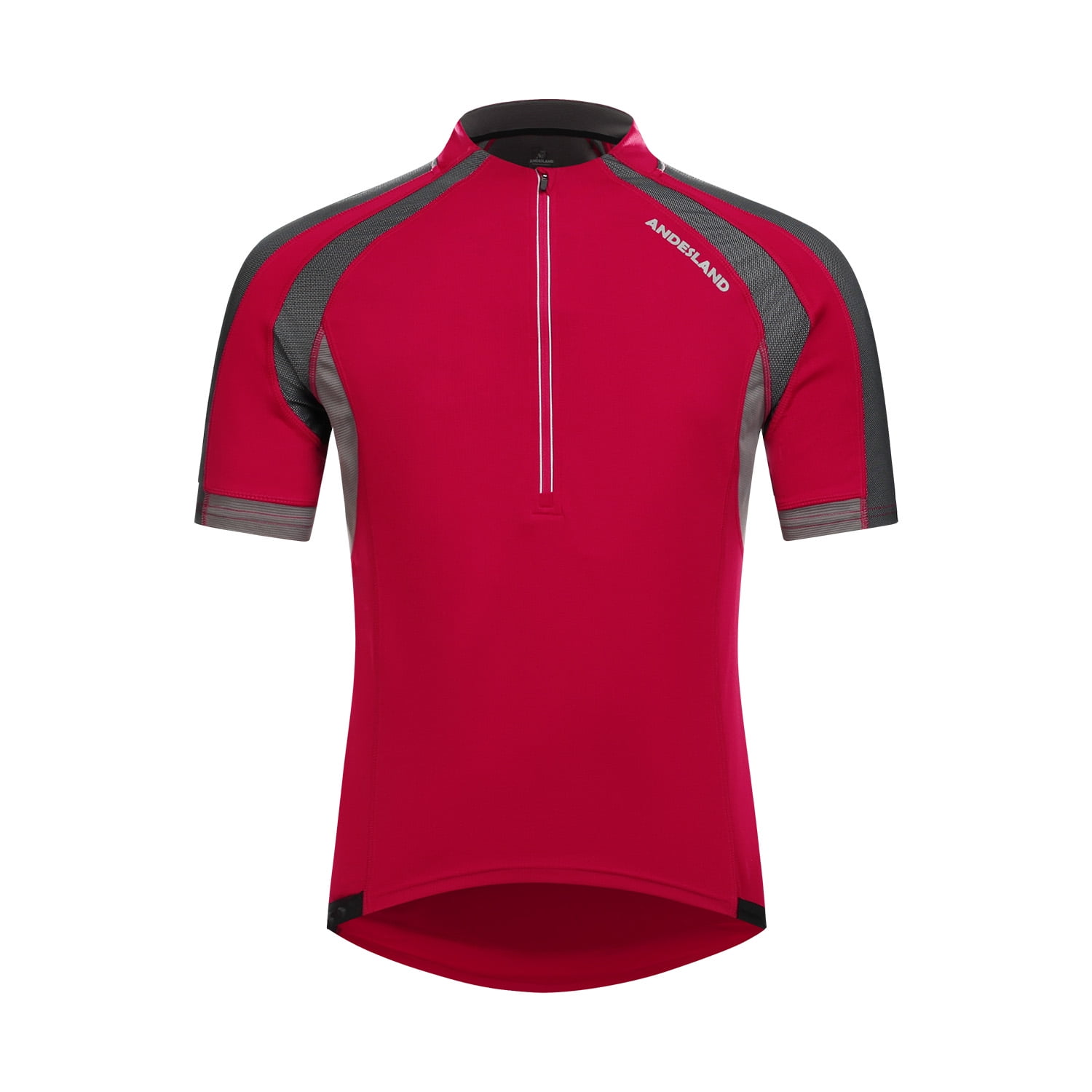 Andesland - Polera Tricota Lisa Manga Corta Medio Cierre Hombre