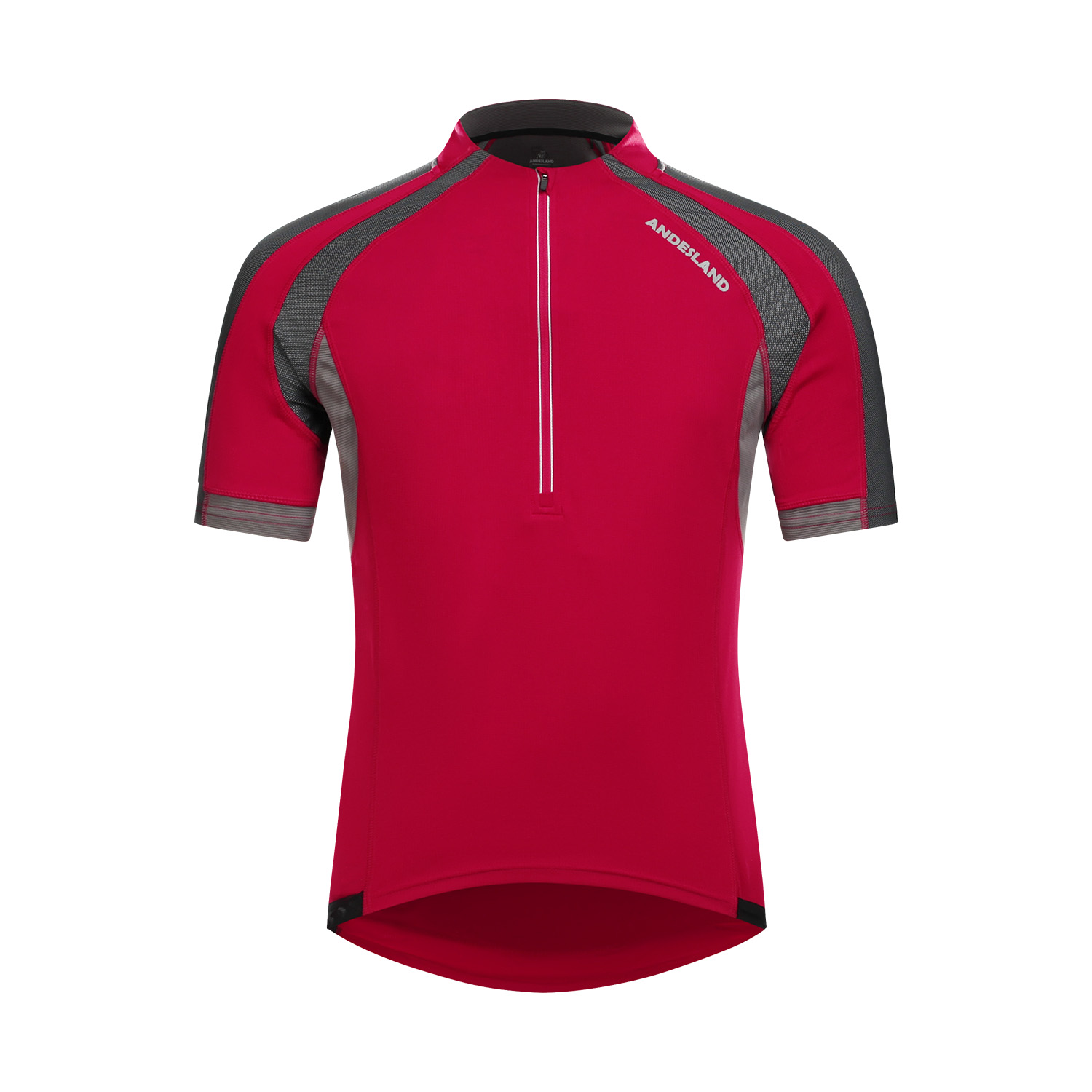 Andesland - Polera Tricota Lisa Manga Corta Medio Cierre Hombre