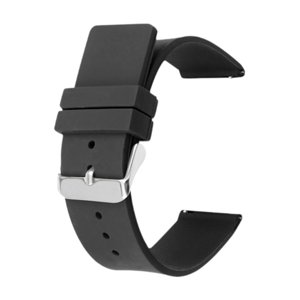 Ioensy - Correa De Silicona Correa De Repuesto Premium Correa De Reloj Inteligente Con Hebilla De Metal De 22 Mm Negro