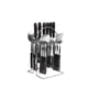 thumbnail image 1 of XmhyTop Juego de Cubiertos de Plata Negro A 24 Piezas Flatware Set de Acero Inoxidable, Ideal para Familias y Eventos, 1 of 5