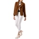 thumbnail image 2 of INSPIRE CHIC Abrigo de Invierno de Lana Peinada para Mujer con Solapa de Muesca y Doble Botonadura M Marrón Oscuro, 2 of 7