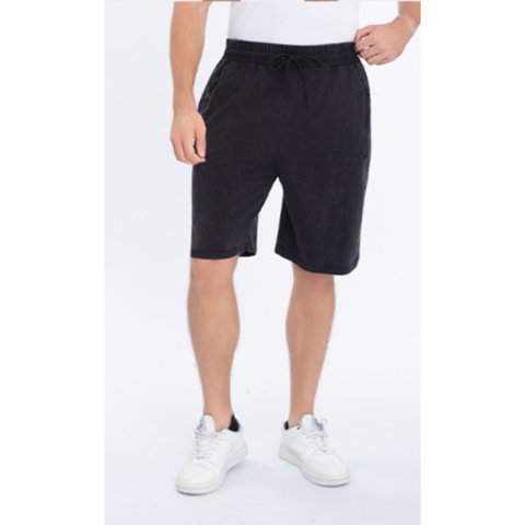 Likeshop - Short Deportivo Hombre Algodón Prelavado Bolsillos Cierre 7599
