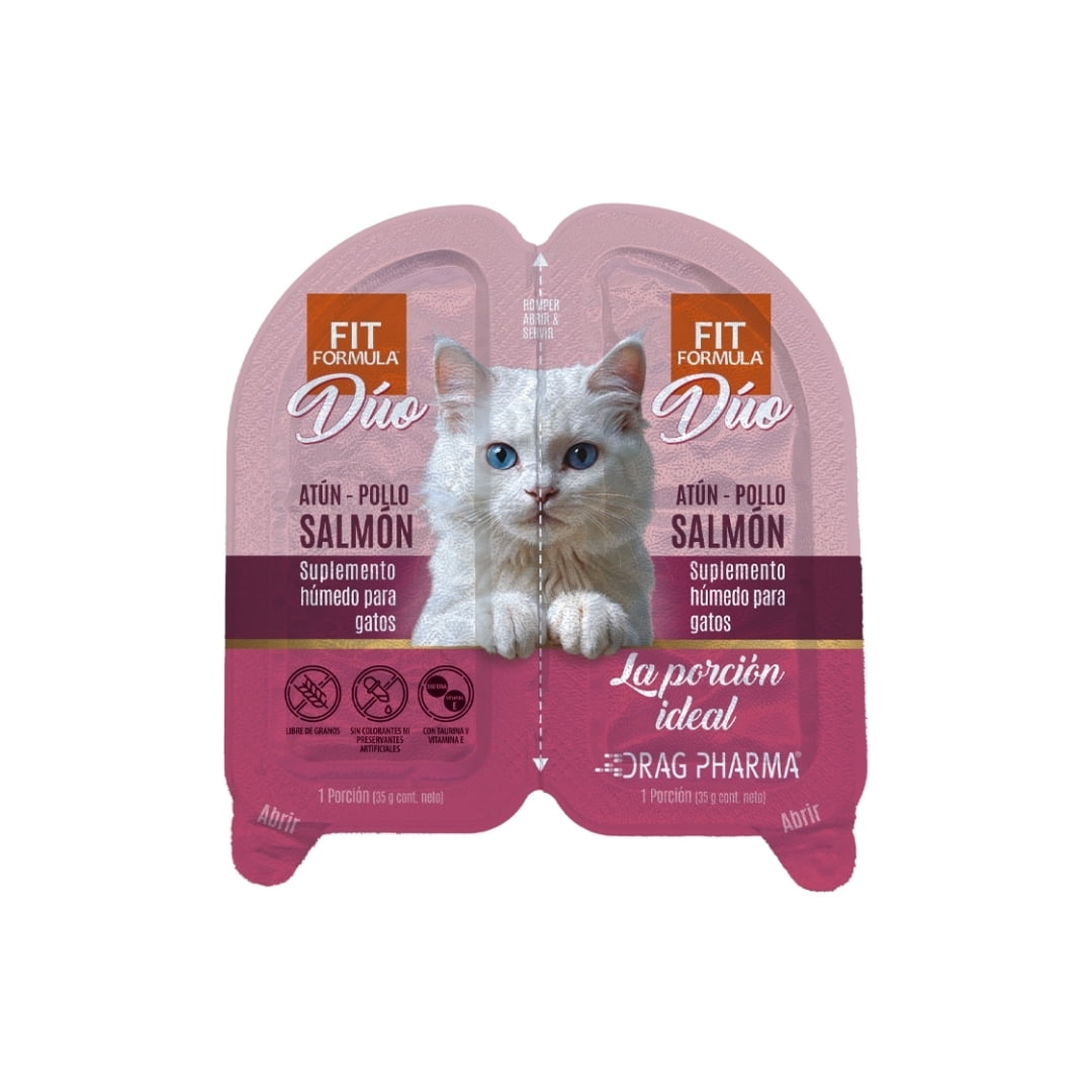 Fit Fórmula Snack Gatos Duo Atún, Pollo Y Salmón 70 Grs.