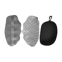 Ioensy - 2 Almohadillas De Agarre Para Levantamiento De Pesas, De Silicona, Para Remo En Barra, Guantes De Entrenamiento Deportivo, Color Gris