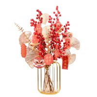 Bothyi - Cesta De Flores Adorno Centro De Mesa Para Sala De Estar Decoración Navideña 54Cm
