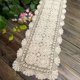 thumbnail image 2 of Caminero de mesa KEPSWET 36x121 cm Beige de algodón con crochet, 2 of 7