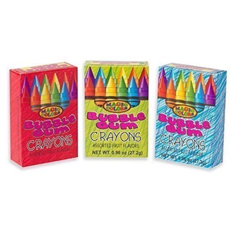 Crayons Magic Colors Con Sabor A Chicle, Paquete De 3