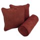 thumbnail image 1 of Juego de cojines Blazing Needles, microgamuza con cordones, color vino tinto, 1 of 1