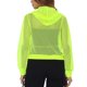 thumbnail image 3 of INSPIRE CHIC Chaqueta con puños acanalados para mujer Sudadera con capucha Chaqueta bomber de malla M Amarillo neón, 3 of 6