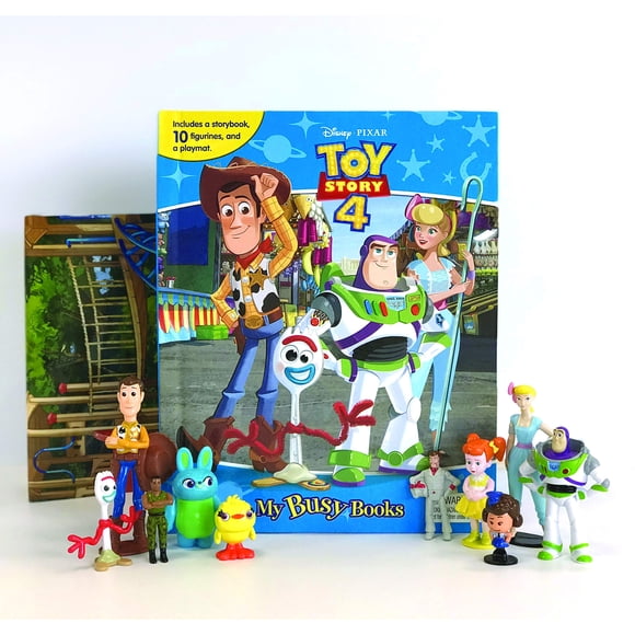 Busy Book Phidal Publishing Toy Story 4 con libro de cuentos y 10 figuras