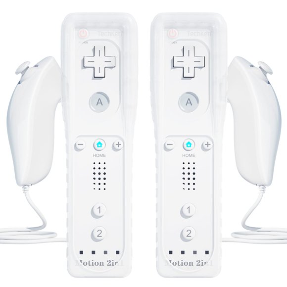 Controlador Wii TechKen Pack de 2 unidades con Motion Plus y Nunchuck