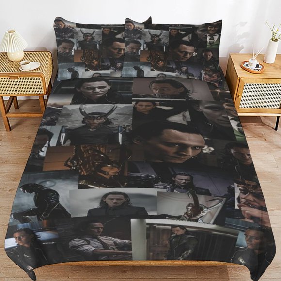 Tom Hiddleston Bedding Sets Ultra Soft Skin-Friendly Duvet Cover 3 Piece, Cute Comforter Cover Bed Set for Boys Girls Kids