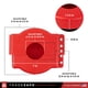 thumbnail image 2 of Dispositivo de bloqueo de válvulas TRADESAFE, válvula de compuerta, rojo, 2 of 8
