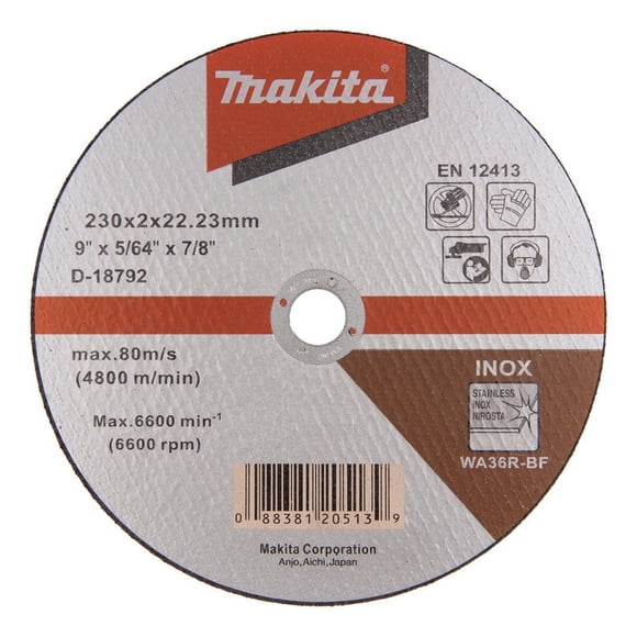 Set 5 Discos De Corte Acero Inoxidable 9'' D-18792 Makita