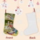 thumbnail image 3 of Digital Monster Tema: Calcetines de Navidad, fino lino blanco para colgar en escaleras y chimenea, decoración navideña para el hogar, regalo de Navidad. 45cm × 32cm, 3 of 5