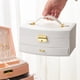 thumbnail image 4 of Organizador De Joyas 2 Niveles Maletin Joyero Exhibidor Blanco, 4 of 8