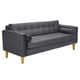 thumbnail image 2 of Sofa Retro 3cg Felpa 01 Gris, 2 of 6