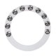 thumbnail image 5 of Anillos Para Platillos De Tambor Montables, 10 Campanas De Una Sola Fila, Anillos Para Platillos DIY, 36cm, Plateado, 5 of 5