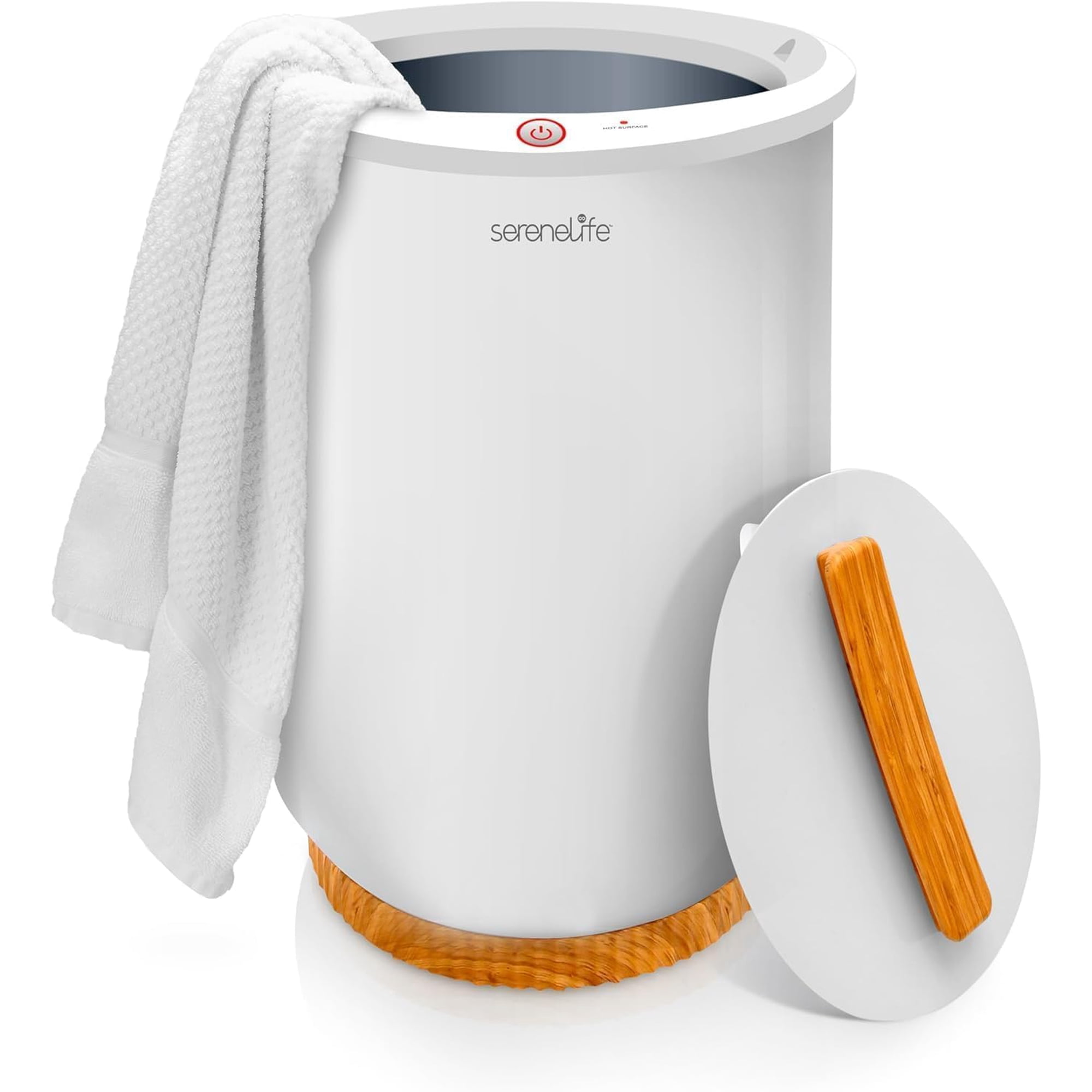 Serenelife - Calentador De Toallas Blanco Para Spa Y Baño