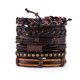 thumbnail image 1 of Xiao Hua Pulsera de Cuero Tejida Joyería de Múltiples Capas Hecha a Mano Pulsera vintage, K005， 6 Piezas/set, 1 of 4