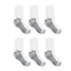 thumbnail image 4 of Calcetines de trabajo Socks Hanes Crew para hombre, paquete de 6 pares, blancos, 4 of 6