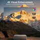 thumbnail image 3 of Proyector de video XENPONAD nativo 1080p 4K Smart con Google TV, 3 of 7