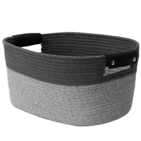 Canasto Cesta Organizadora Carry All De Algodon M Tonos Grises