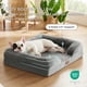 thumbnail image 3 of Cama ortopédica para perros, impermeable, para perros medianos, color gris, 3 of 8