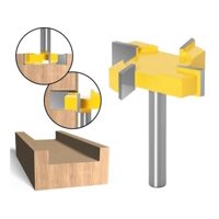 Genérica - Fresa Ranuradora Tipo T De 12Mm 4 Bordes Router Carpintería