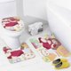 thumbnail image 4 of ABEJA Y PUPPYCAT-theme 4-Piece Shower Curtain Set with Rugs, Waterproof Bathroom Decor Set Includes Bath Mat, U-Shaped Rug, Toilet Lid Cover and Curtain with Hooks, 4 of 6