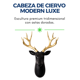 thumbnail image 2 of Cabeza de Ciervo Decorativa de Pared Negra y Dorada 46cm Modern Luxe, 2 of 6