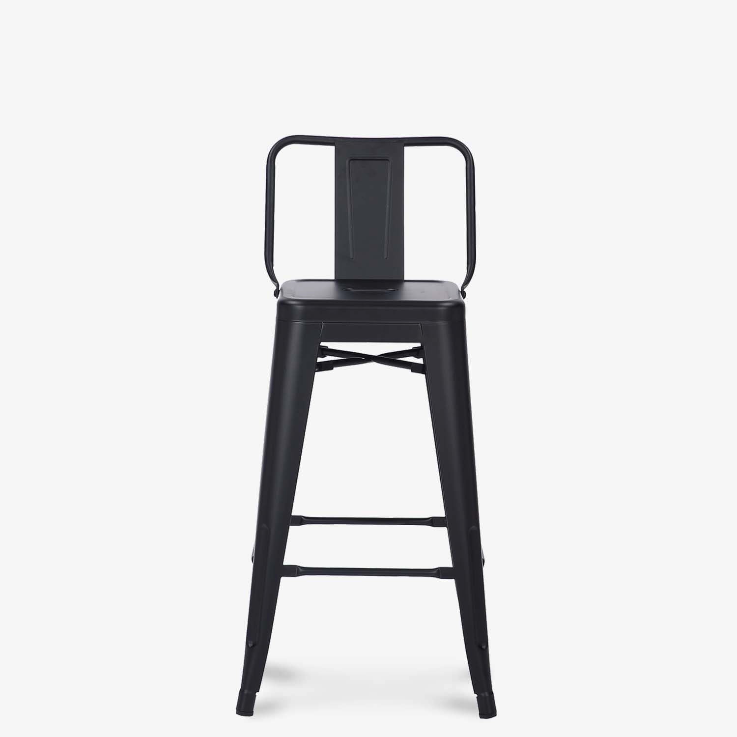 Form Design - Taburete Medio 66 Tolix Asiento Metal C/resp Negro