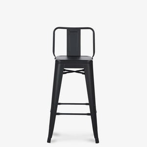 Form Design - Taburete Medio 66 Tolix Asiento Metal C/Resp Negro