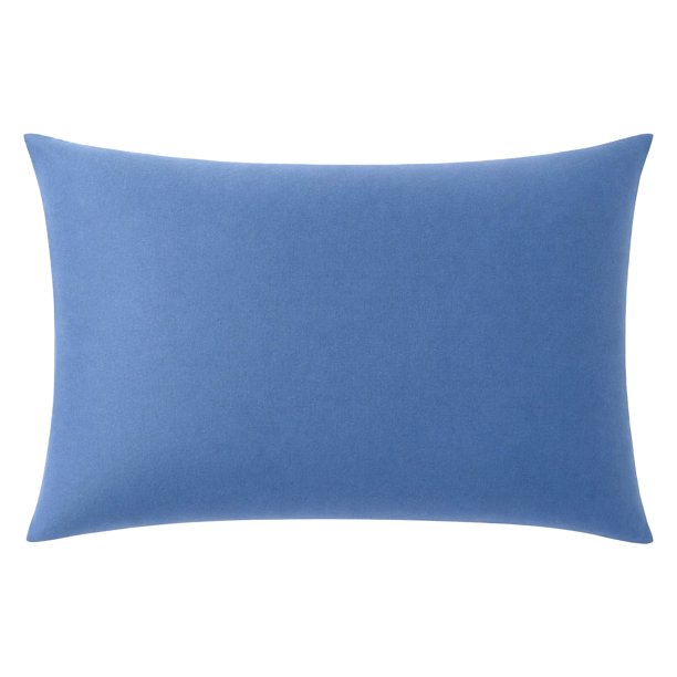 Protector de Almohada con Cremallera de Capa Única Tamaño Estándar REGALWOVEN, 2 Piezas, Tejido Liso Impermeable, Adecuado para Uso en Casa y Hotel Azul Oscuro Queen