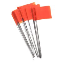Magideal - 50 Banderas De Señalización Naranjas, Banderas De Señalización De Césped Escribibles Para Sistemas De Riego, Banderas De Señalización Para Topografía,