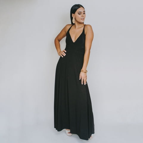 Natalia Seguel - Vestido Negro Talla S Mujer