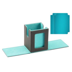 Magideal - Caja Para Baraja De Cartas, Colección De Cartas, Regalo, Exhibición, Juego De Cartas, Resistente, De Poliuretano Magnético. Azul