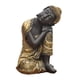 thumbnail image 1 of Estatua De Buda Sentado En La Rodilla, Decoración Rústica De Buda Para Sala De Estar, Izquierda Religiosa, 1 of 3