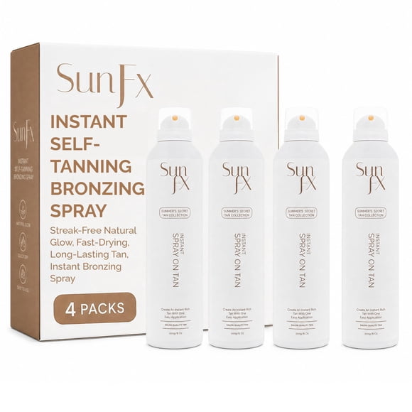 Autobronceador SunFX en Spray 200 g – Pack de 4 – Tono Medio‑Oscuro