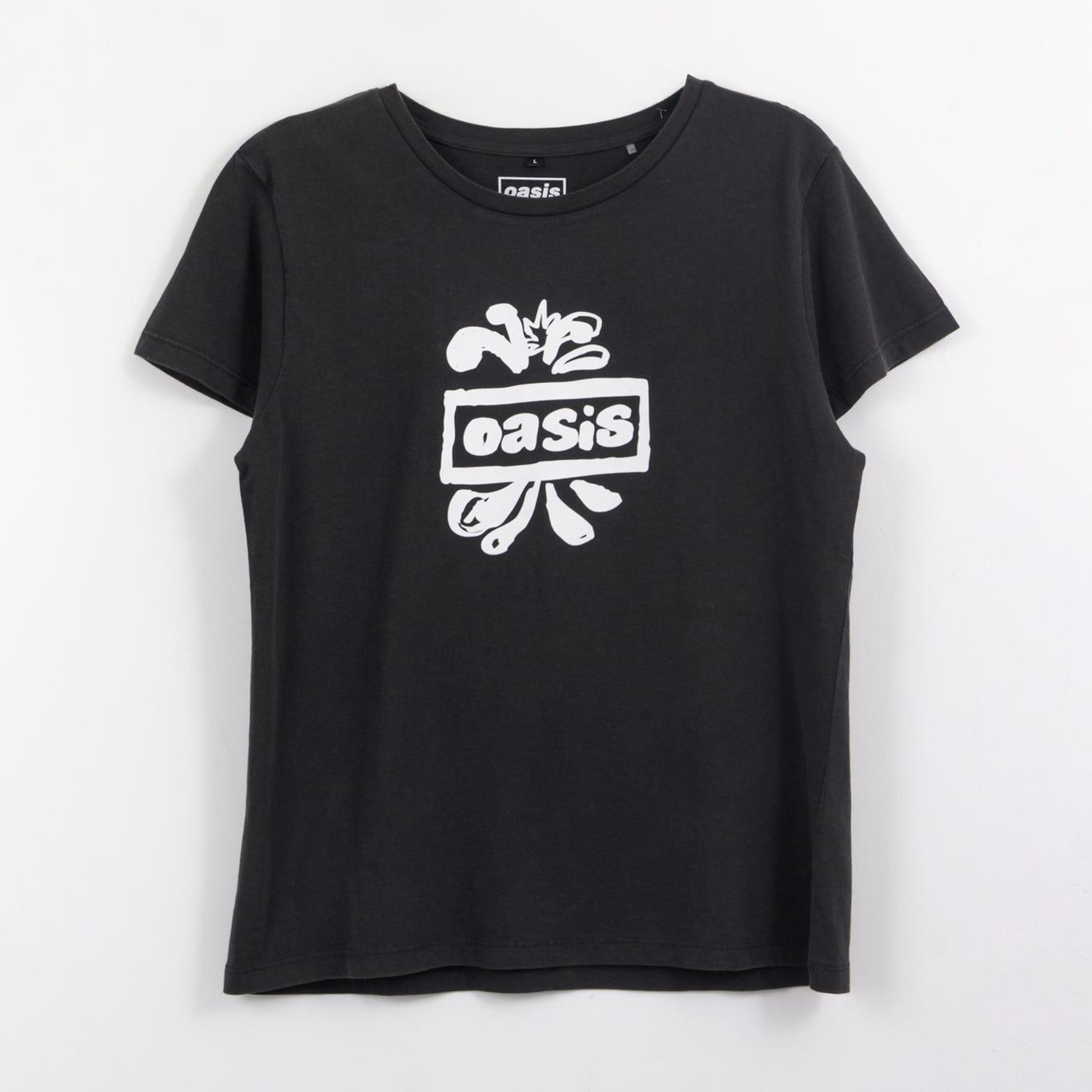Polera Manga Corta Mujer Negro Playlist Oasis