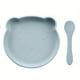 thumbnail image 1 of 2 Piece Silicone Plates Set With Spoon For Babies Kids Toddlers, Baby Food Plates With Suction, BPA-Free,Microwave, Dishwasher & Oven Safe-Infant Feeding Bowls, 1 of 5