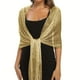 thumbnail image 2 of Sparkling Metallic Shawls Round Buckle Tassel Wraps Scarf For Evening Party Dresses Wedding Party, 2 of 2