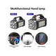 thumbnail image 2 of Linterna Foco Led Solar Multifuncion Xpe+8led+ 6cob Negro, 2 of 3