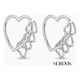 thumbnail image 4 of Aros Corazón Plata 925 Argolla 3 Corazones Colgantes Nordvik Plateado, 4 of 6