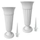 thumbnail image 2 of 2 Piezas Floreros de Cementerio Conmemorativos Vasos Cónicos para Tumbas Soportes de Plástico con Estaca Desmontable Adecuado para Ofrendas en Lápidas Blanco, 2 of 5