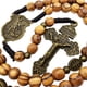 thumbnail image 4 of Rosario TALISMAN4U de madera de olivo con San Miguel y crucifijo de bronce, 4 of 9