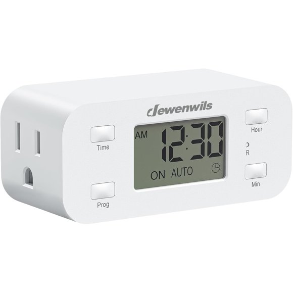 DEWENWILS Indoor 24 Hour Programmable Digital Timer Outlet