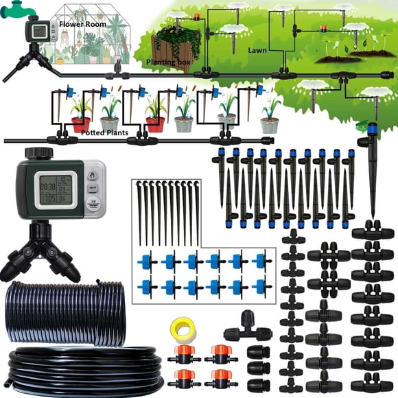 Sistema Riego Goteo Winbomgo 162ft Temporizador Programable